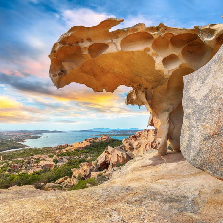 spiaggia di palau dall'alto